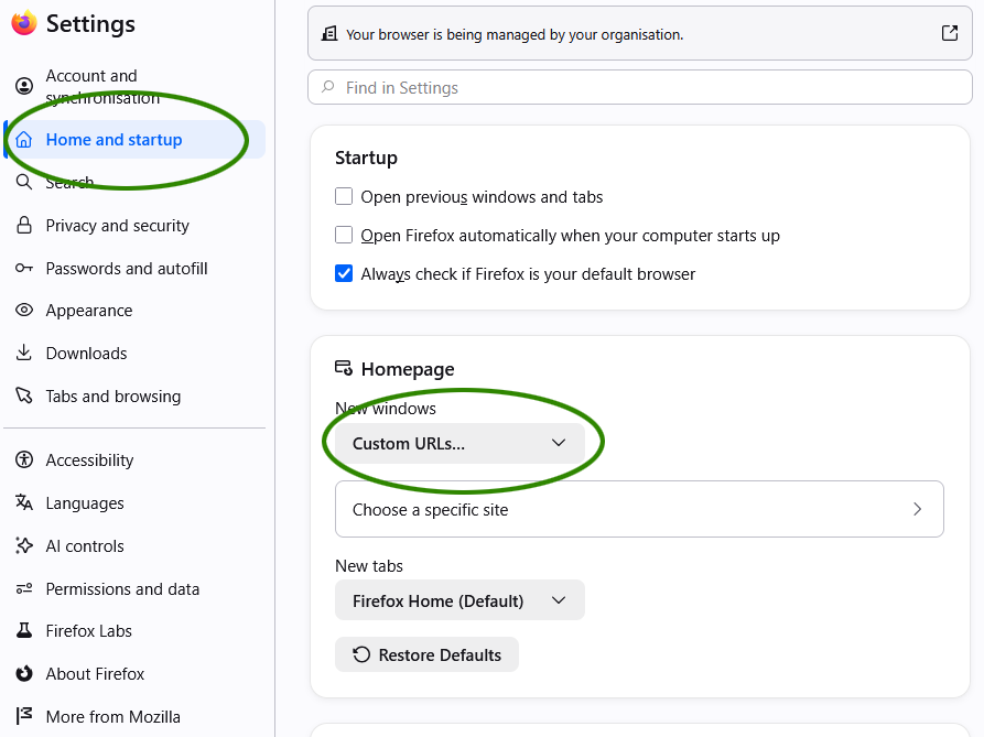 Firefox instructions step 2